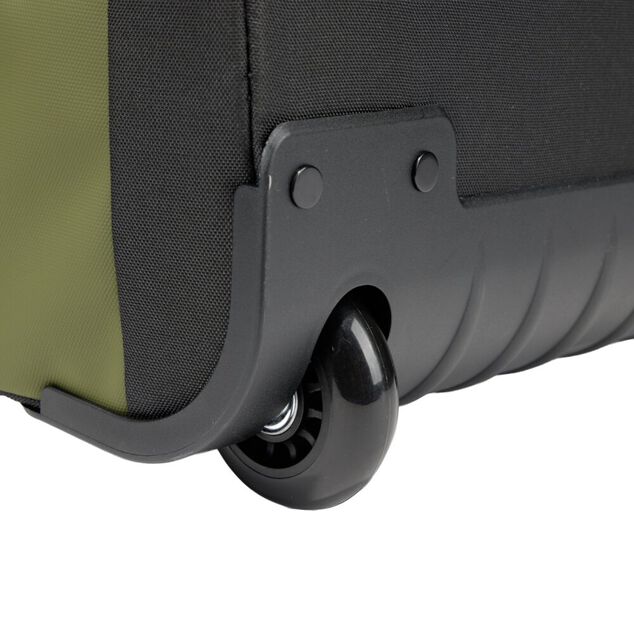 Valise souple 55L taille moyenne 2 roues textile vert kaki 36,5x24xH66cm