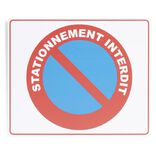 Plaque signal&eacute;tique "Sationnement interdit" - 24x20 cm