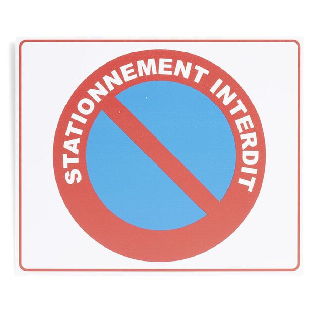 Plaque signal&eacute;tique "Sationnement interdit" - 24x20 cm