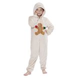Pyjama combinaison de No&euml;l enfant motif pain d'&eacute;pices