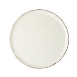 Assiette &agrave; dessert ronde Lisbonne gr&egrave;s beige &Oslash;20,5cm