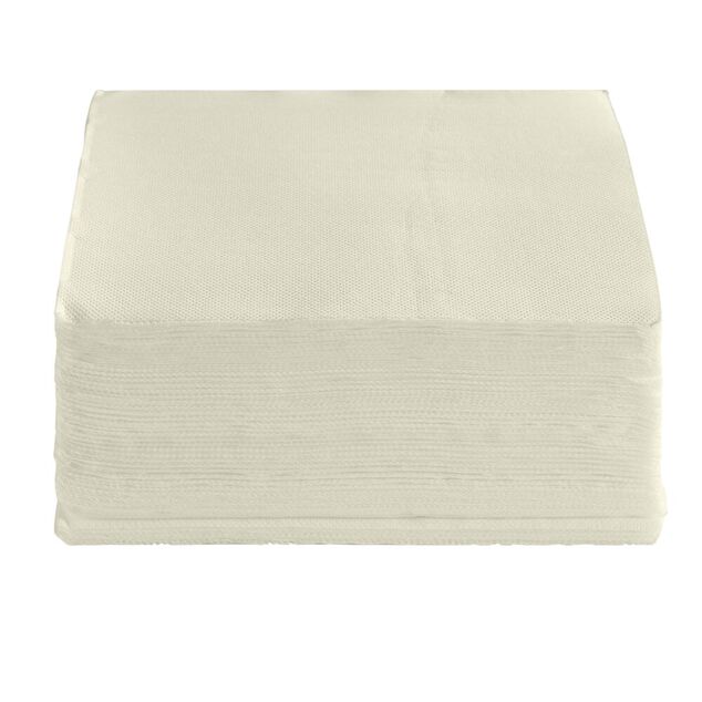 Serviette carr&eacute;e blanc lin 2 plis en papier x40