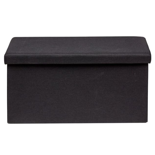 Banc coffre Clara Noir - L76,5 x P38 x H37,5 cm