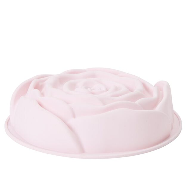 Moule &agrave; g&acirc;teau silicone fleur forme rose &Oslash;24,5cm