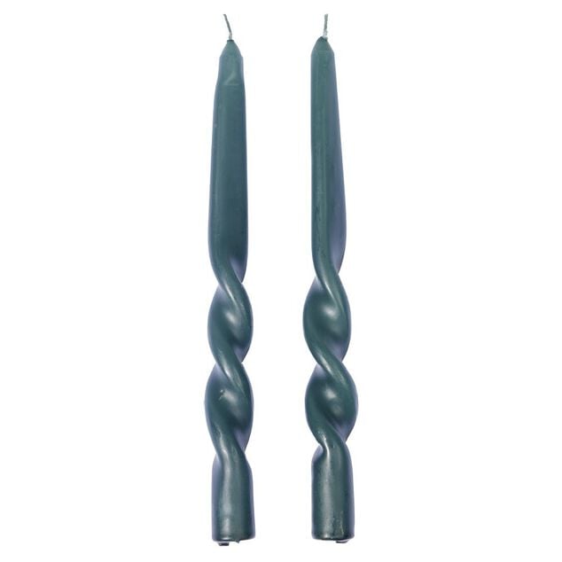 Bougie chandelle torsad&eacute;e x2