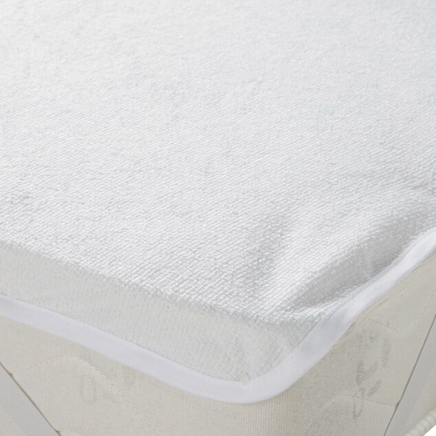 Protège matelas 1 personne éponge imperméable anti-acariens 90x190cm