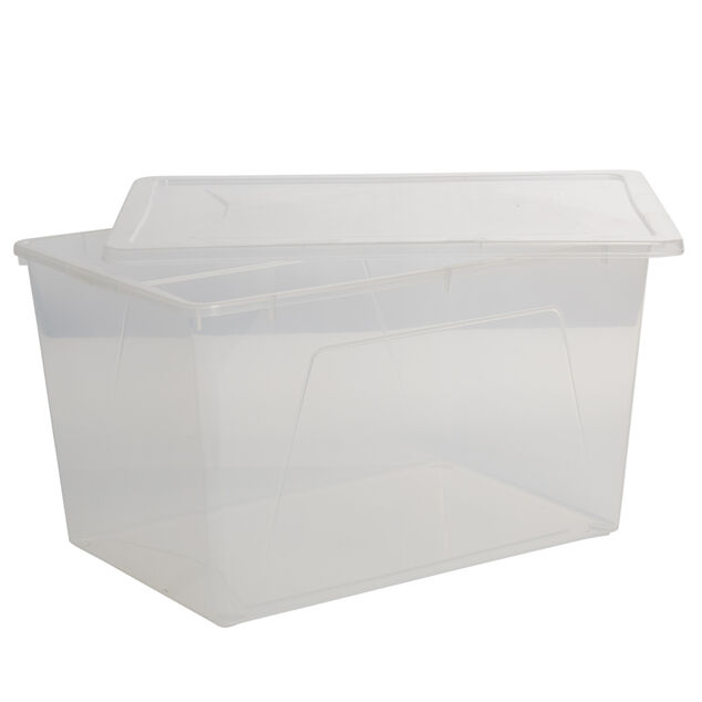 Bo&icirc;te de rangement transparente 46 L