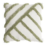 Coussin carré blanc écru tufté coloré 40x40cm (3 modèles)