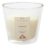 Bougie dans verre transparent senteur vanille
