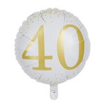 Ballon alu 40 ans Ø46cm