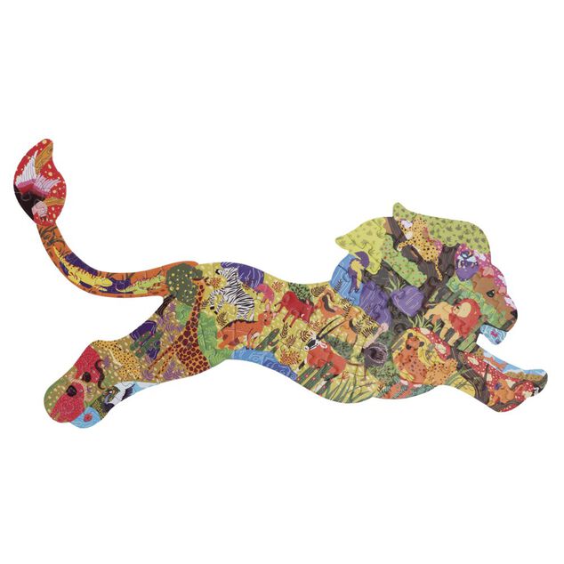 Puzzle enfant forme animaux 80&agrave;200 pi&egrave;ces carton (4 mod&egrave;les)