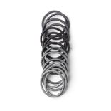 Lot de 15 &eacute;lastiques sans m&eacute;tal gris et noir