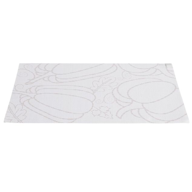 Set de table rectangulaire plastique motif citrouille marron 30x45cm