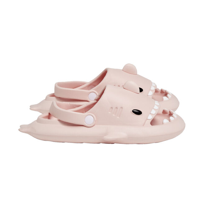 Chaussons requin enfant caoutchouc gris et rose 34/35
