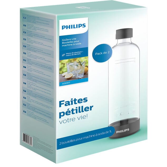 Bouteille 1L pour machine à soda Noir x2