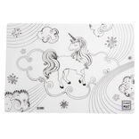 Set de table coloriable licorne Funny Mat polypropyl&egrave;ne 48x33,5cm