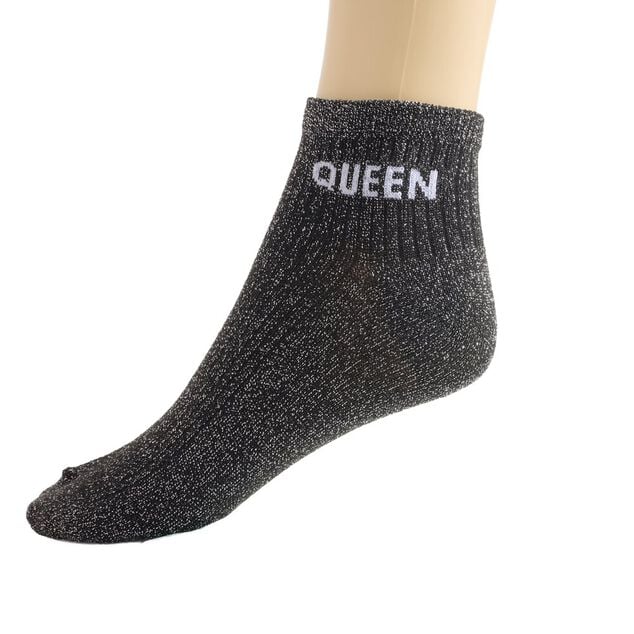 Calendrier de l'Avent chaussette paillette message haute et basse X12 paires multicolore