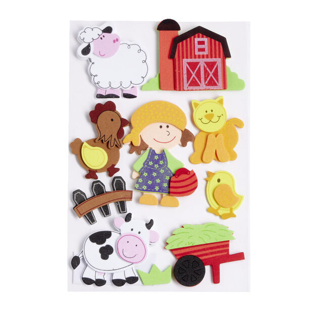 Pochette de stickers th&egrave;me &agrave; la ferme