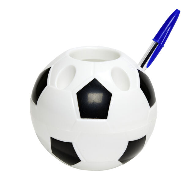 Porte crayon football forme ballon Ø10,5xH9,5cm