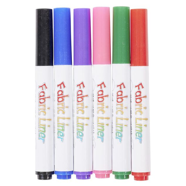 Marqueur textile pointe 1-2mm x6