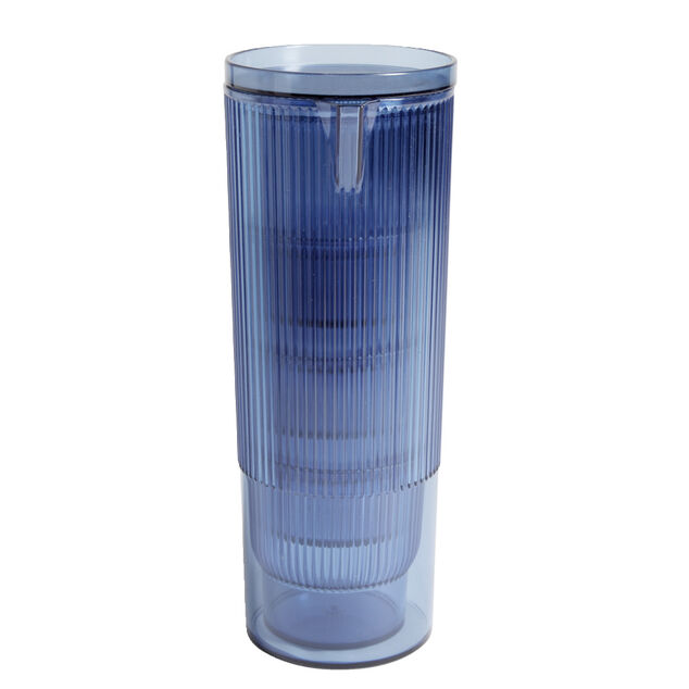 Carafe 1,1L + 4 verres 300mL polystyrène et silicone bleu
