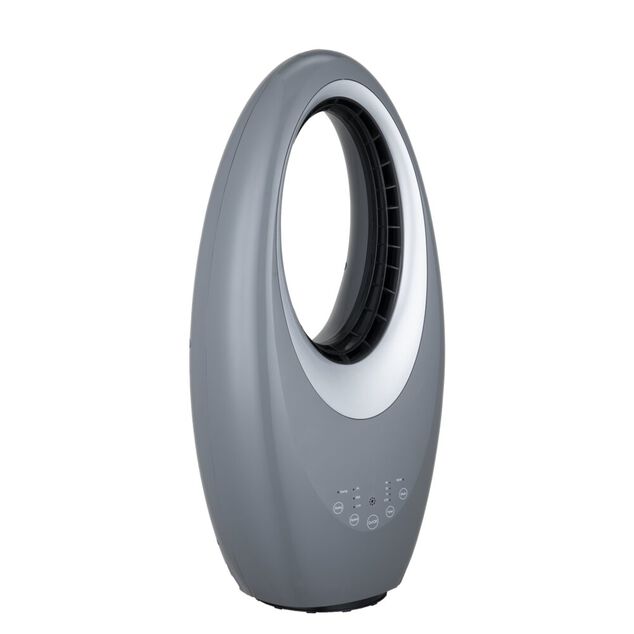 Ventilateur sans p&acirc;le Homday 50W oscillation 60&deg; plastique gris 29x17xH57,5cm