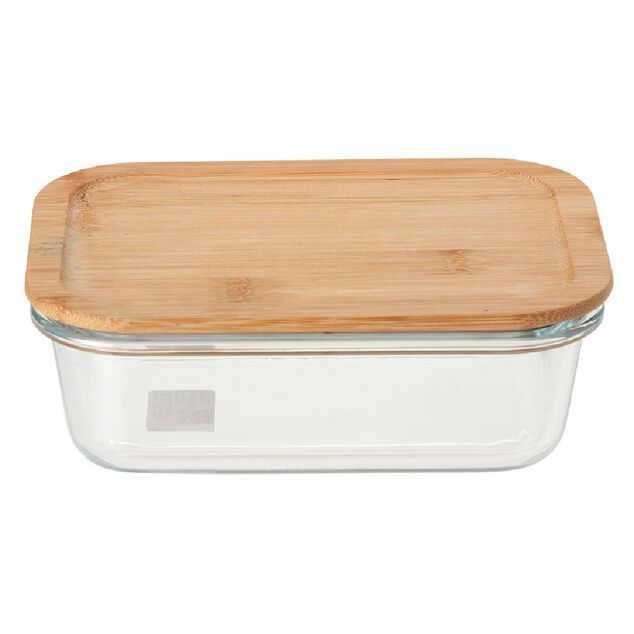 Bo&icirc;te en verre et bambou 1 L