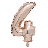 Ballon chiffre 4 rose gold 33cm