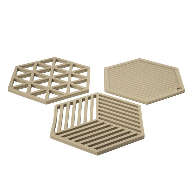 Dessous de verre silicone x3 (4 mod&egrave;les)