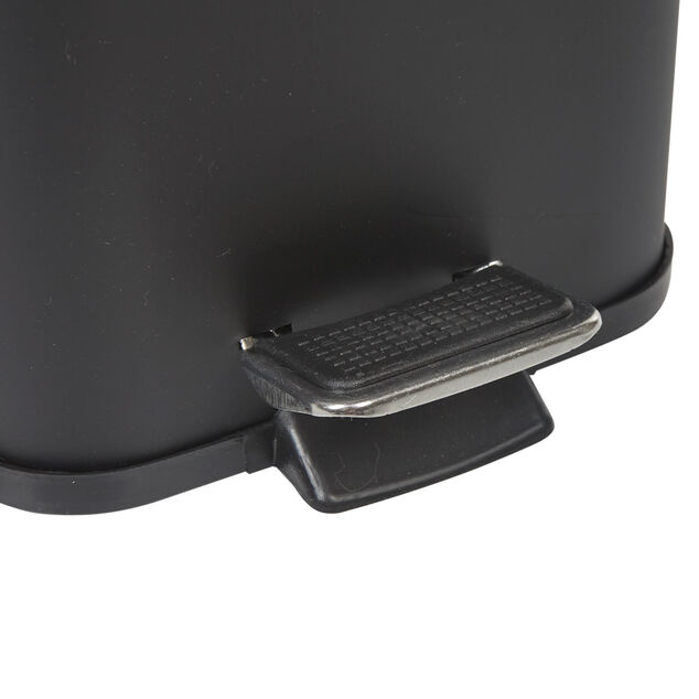 Poubelle salle de bain carr&eacute; noir 3 L