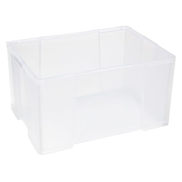 Box de rangement plastique transparent avec couvercle
