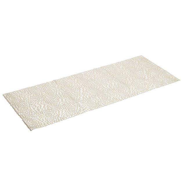 Chemin de table No&euml;l PVC dor&eacute;