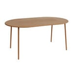 Table de jardin 6 personnes Faro m&eacute;tal orange 160x90xH74cm