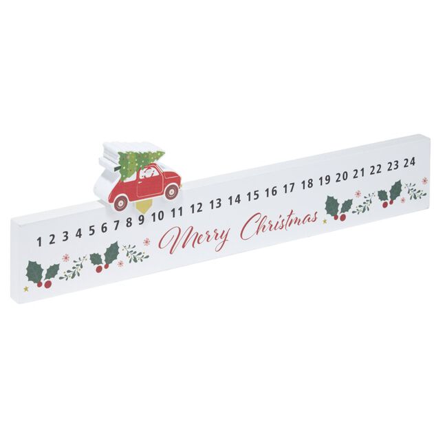 Calendrier de l'Avent voiture 40x11cm