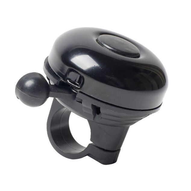 Sonnette de vélo en métal et plastique noir Ø4,5cm