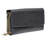 Sac pochette simili noir à bandoulière 19x4,5xH11,5cm