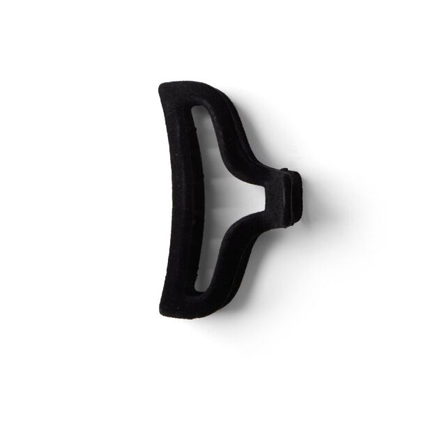 Pince &agrave; cheveux contours aspect velours noir 10cm