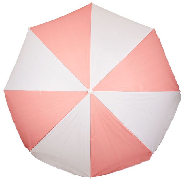 Parasol de plage Funky blanc et corail &Oslash;160xH195cm