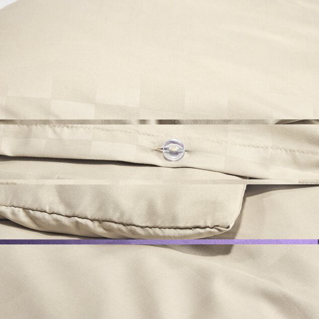 Parure de lit 2 personnes 240x260cm 2 taies 63x63cm polyester damier (2 mod&egrave;le)