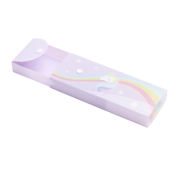 Trousse bo&icirc;te &agrave; crayon pour enfant 20,4x7,5xH2,8cm - 2 mod&egrave;les