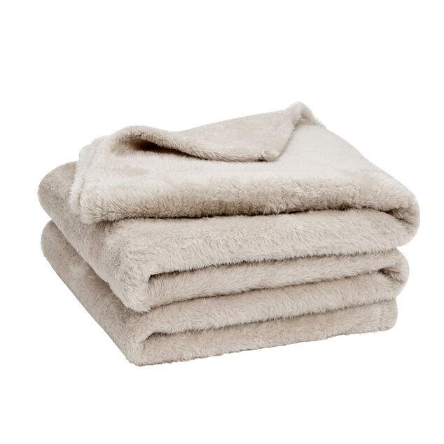 Plaid peluche uni 130x160cm - 4 modèles