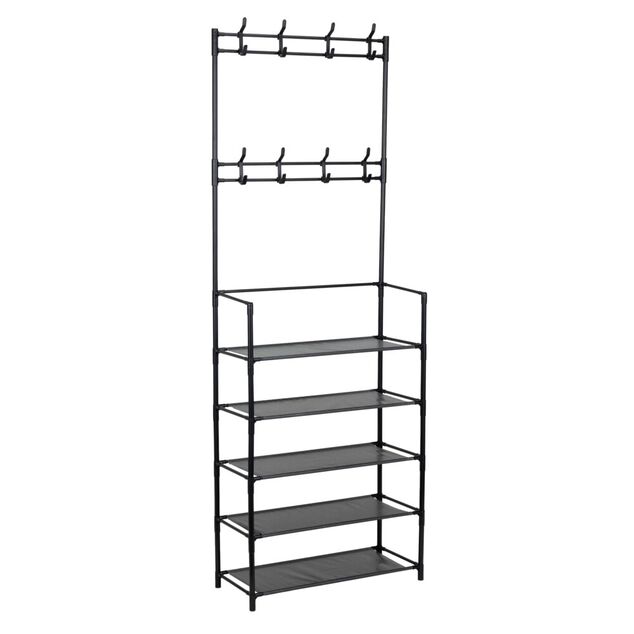 Range chaussures m&eacute;tal noir 60x26xH172cm