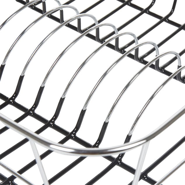 Égouttoir à vaisselle gris et noir