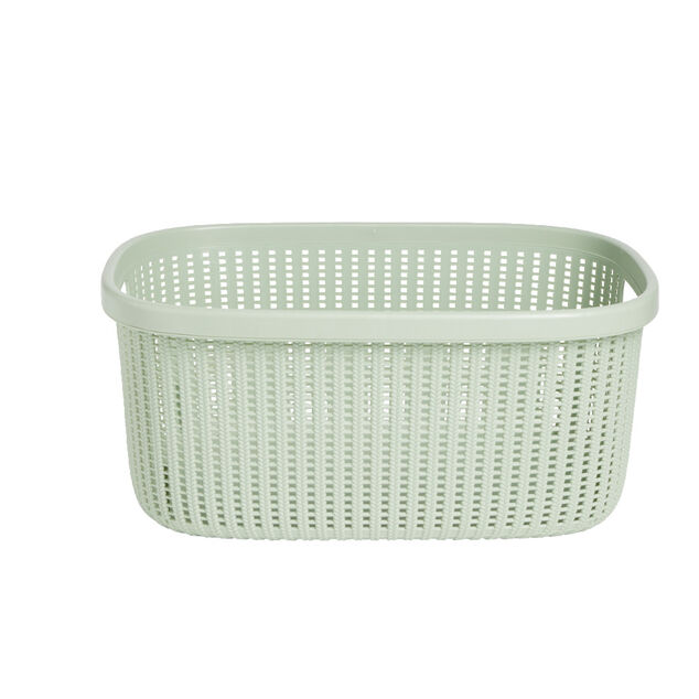 Panière à linge 32L 52x23x37,2cm plastique vert