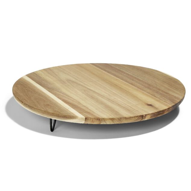Plateau en bois d'acacia rond &Oslash;39cm