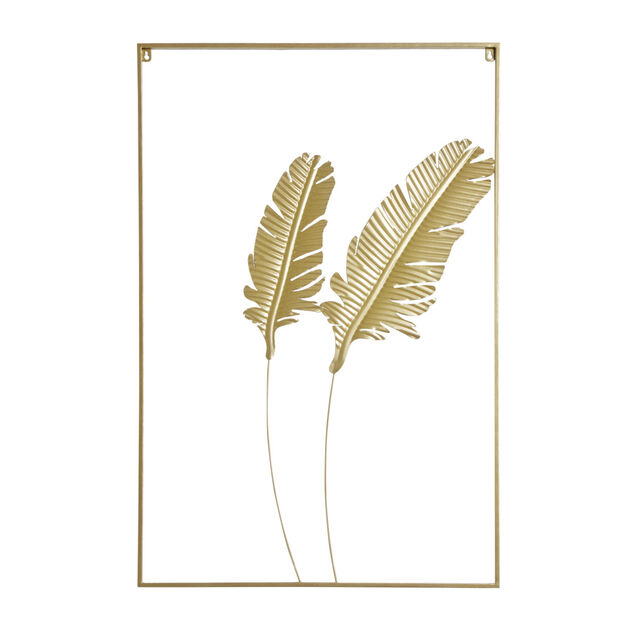 D&eacute;coration murale feuille m&eacute;tal 60xH90cm (2 mod&egrave;les)
