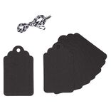 Étiquette cadeau noir ou marron x 8