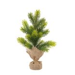 Mini sapin de Noël artificiel à poser pot jute Ø15xH25cm