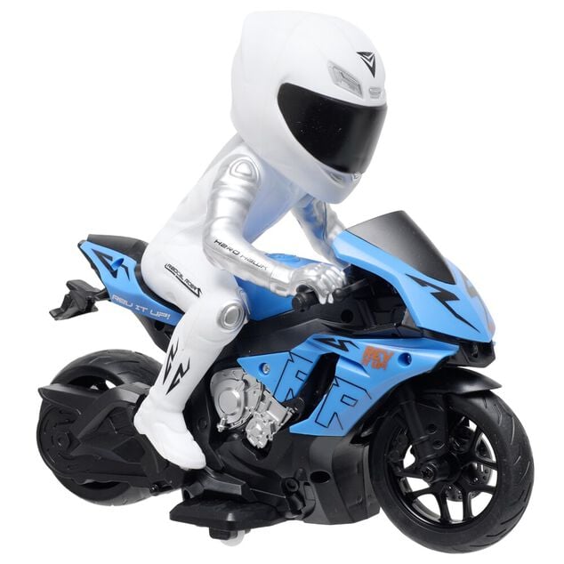 Moto t&eacute;l&eacute;command&eacute;e 1/10 lumineuse USB 21x9xH19cm (2 mod&egrave;les)