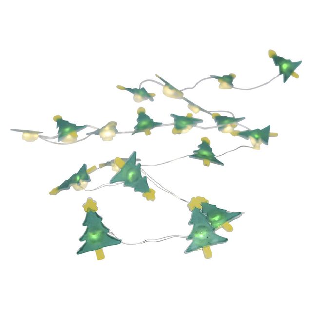 Guirlande flocons de neige argent&eacute;e 20 LED
